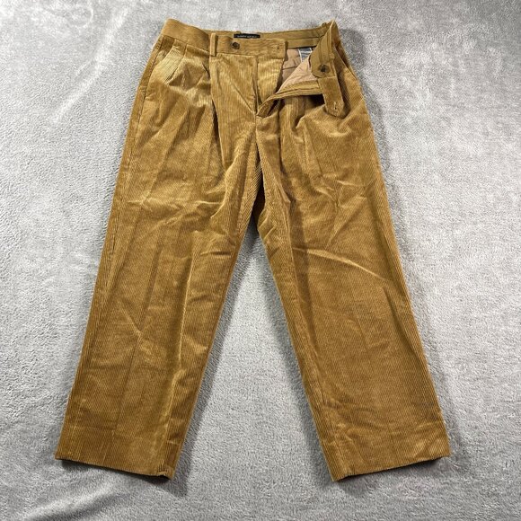 Banana Republic Pants - Banana Republic Corduroy Pants Camel 4 Pleated Classiccore Preppy Retro‎ Baggy